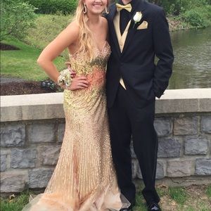 Gold Sequin Formal Dress